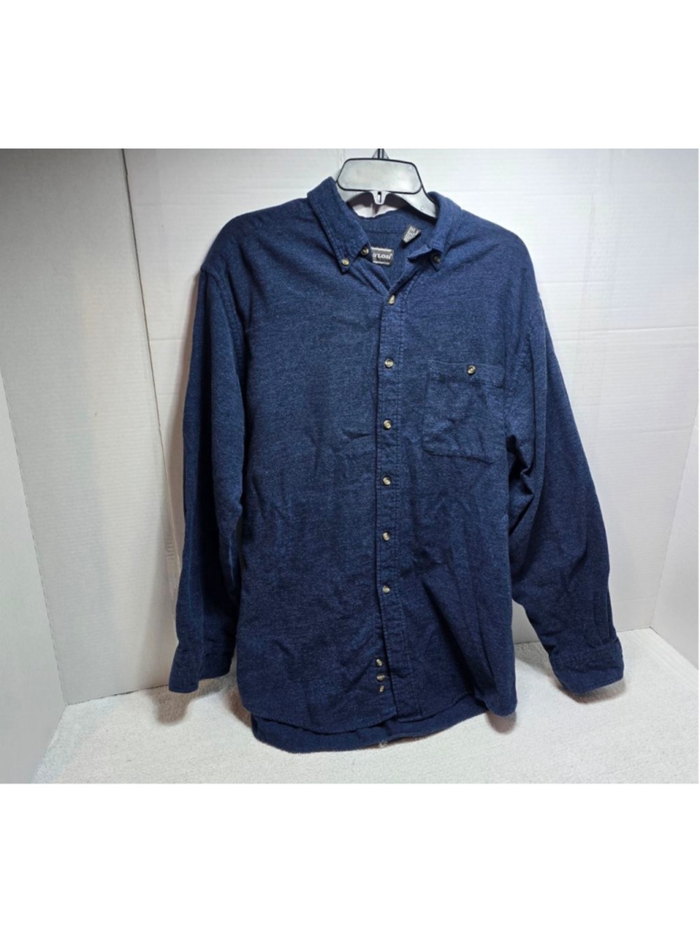 Men's DAVID TAYLOR Blue Casual Button Down Shirt LT